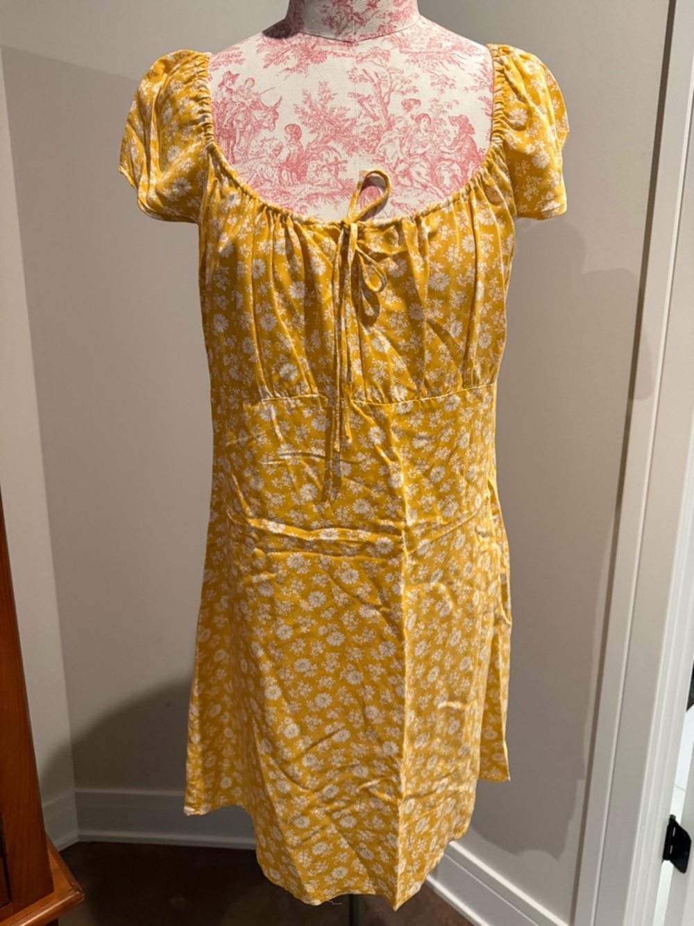 Reformation Yellow Floral Mini Dress